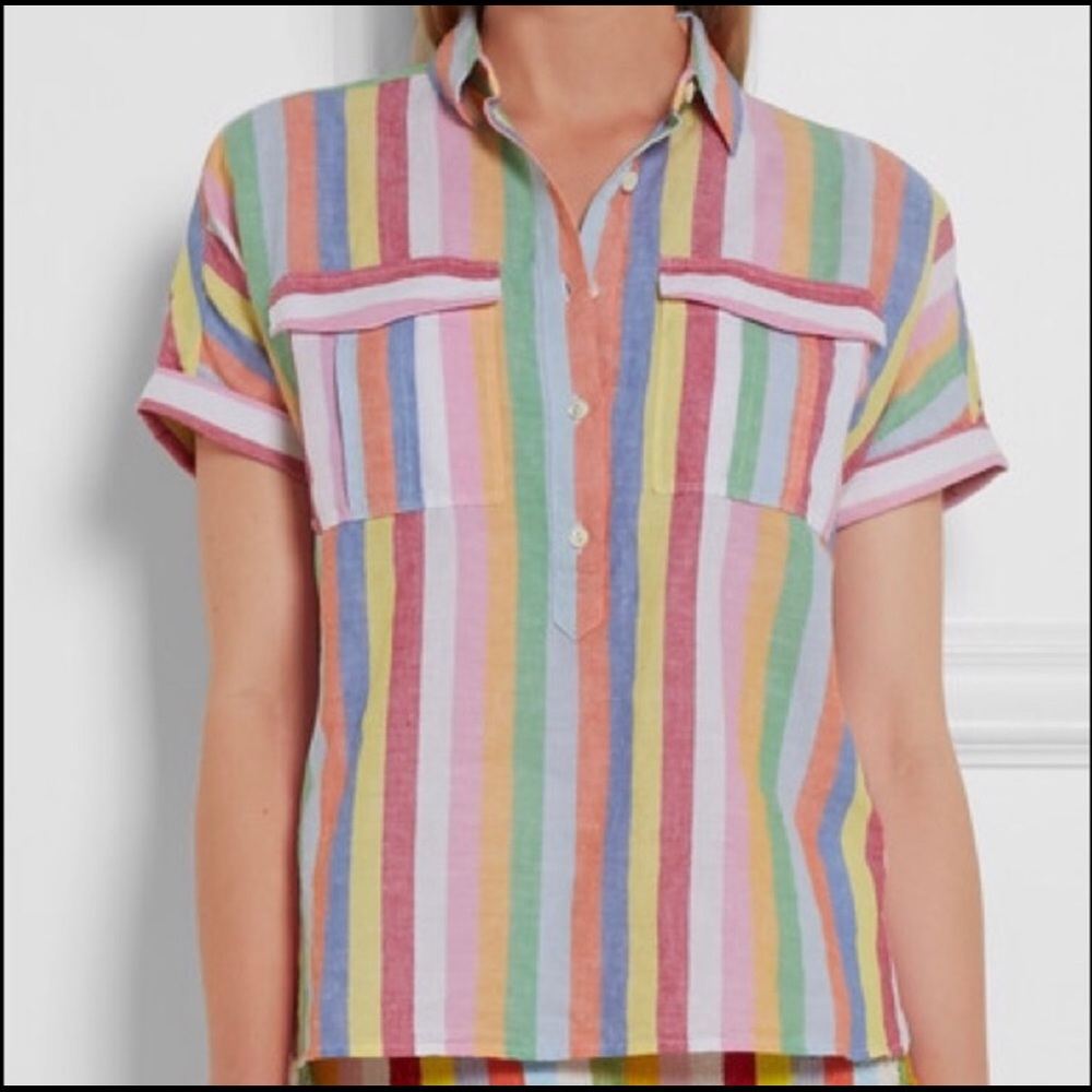 JCrew Popover Shirt in Candy Stripe
